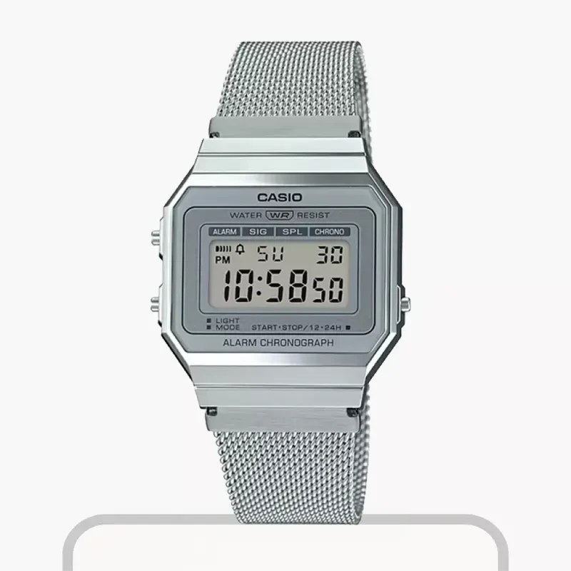 Casio Vintage Japan Quartz Super Slim Digital Watch- A700WM-7ADF